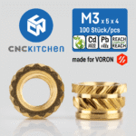 Made for VORON Ένθετο Σπειρώματος M3x5x4 100τεμ