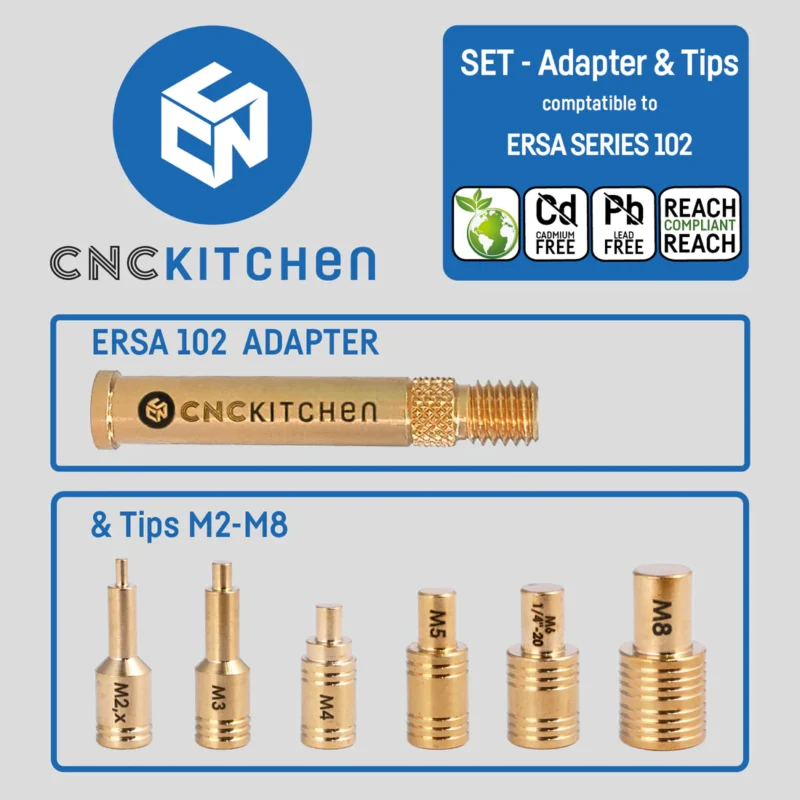 Soldering Tips Set compatible with ERSA tip series 102