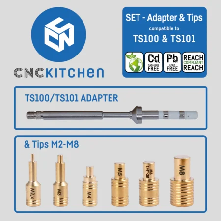TS100/101 Soldering Adapter + Tips Set